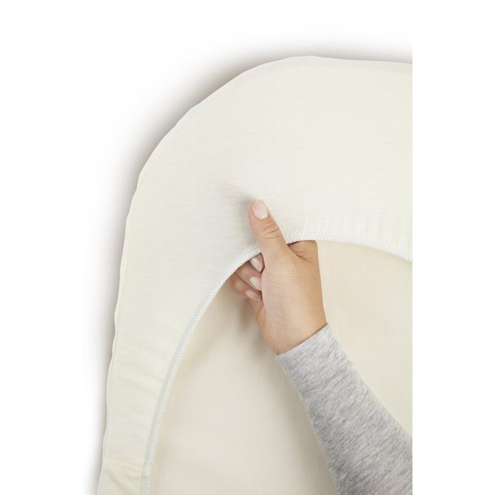 BabyBjorn Fitted Sheet for Cradle, Organic, Cotton, White, 1 Piece NEW NIP - Picture 3 of 5